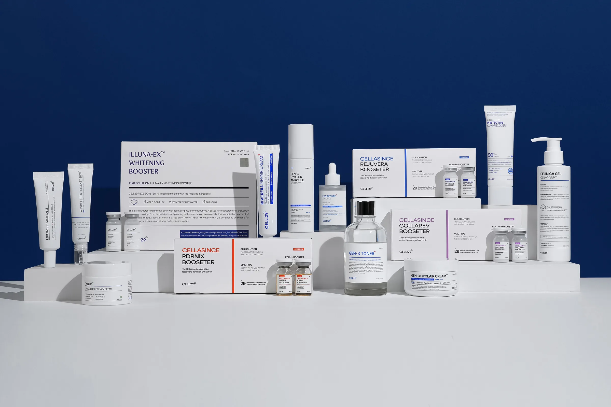 CELL29 product lineup — clinic-based cosmeceutical